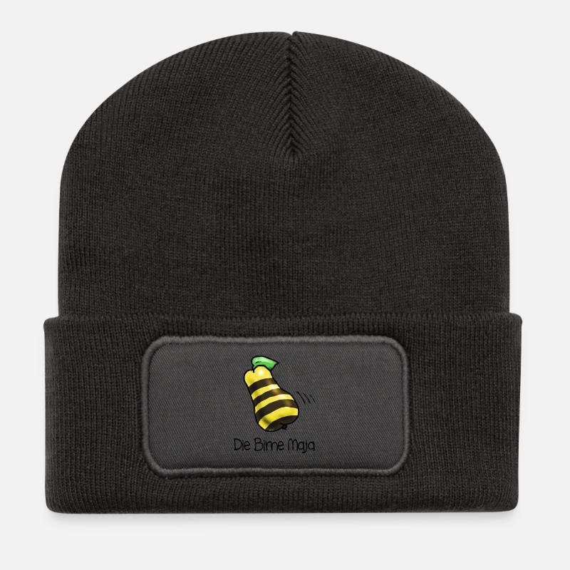 Birne Maja - Recycelte Patch Beanie - Dunkelgrau