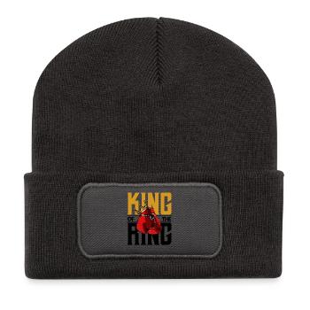 King of the Ring - Recycelte Patch Beanie - Dunkelgrau - Vorne