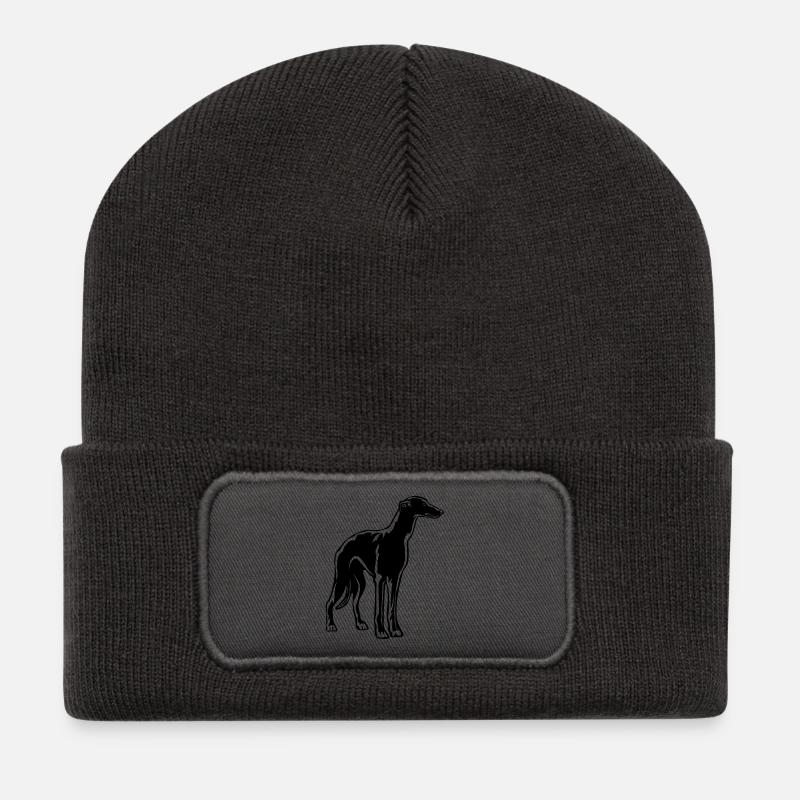 Levrette - Beanie recyclé à patch - charbon