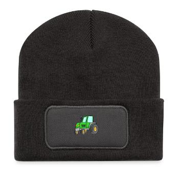 Traktor - Recycelte Patch Beanie - Dunkelgrau - Vorne