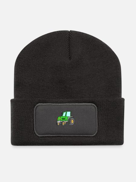 Traktor - Recycelte Patch Beanie - Dunkelgrau