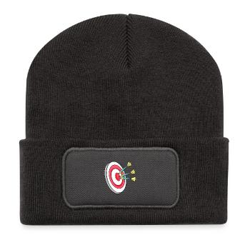 Dartboard Dart Darts - Recycled Patch Beanie - dark grey - Front