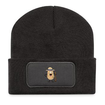 Potato Farm Farmer Vegetable Organic Garden Harvest - Recycled Patch Beanie - dark grey - Front