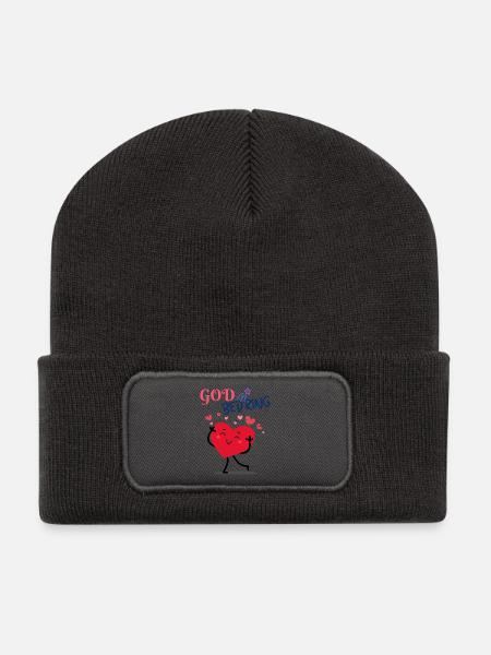 Bon cadeau de récupération - Beanie recyclé à patch - charbon
