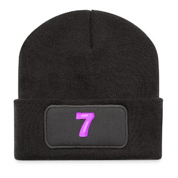7 purple - Recycled Patch Beanie - dark grey - Front