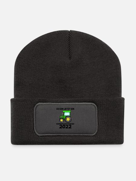 Kindergarten Kindergartenkind 2022 - Recycelte Patch Beanie - Dunkelgrau