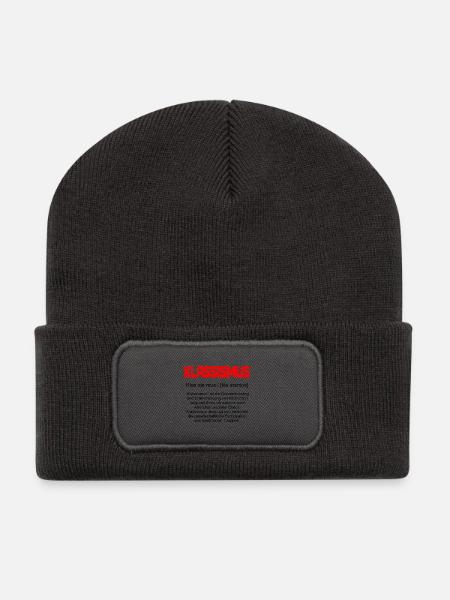 Eine Definition - Klassismus - Recycelte Patch Beanie - Dunkelgrau