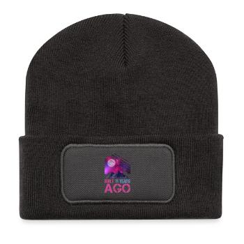 11. Geburtstag Jahre alt Vaporwave Geschenk - Recycelte Patch Beanie - Dunkelgrau - Vorne