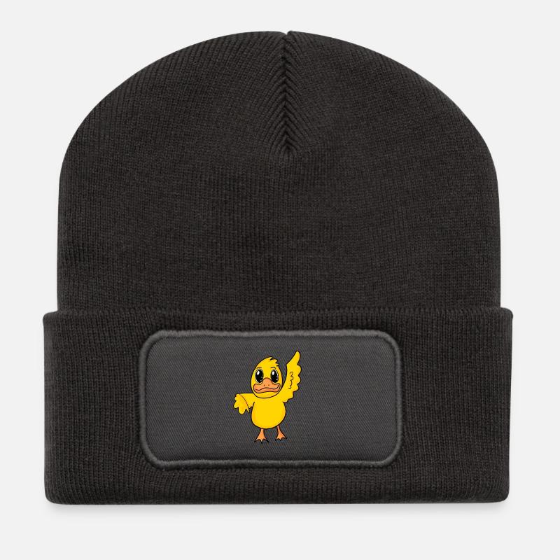 Ente - Recycelte Patch Beanie - Dunkelgrau