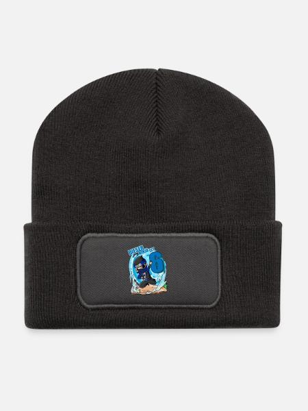 6 Jahre Geburtstag Junge Ninja - Ich bin 6 - Recycelte Patch Beanie - Dunkelgrau