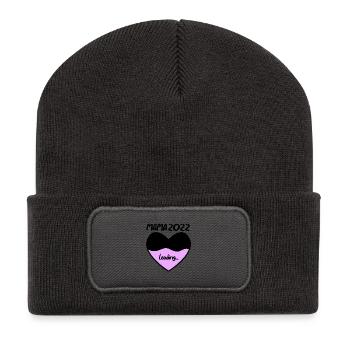 Mama 2022 - Werdende Mutter 2022 loading - Recycelte Patch Beanie - Dunkelgrau - Vorne