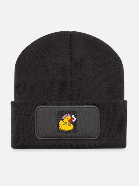 Canard en caoutchouc Équipage de canard en caoutchouc - Beanie recyclé à patch - charbon