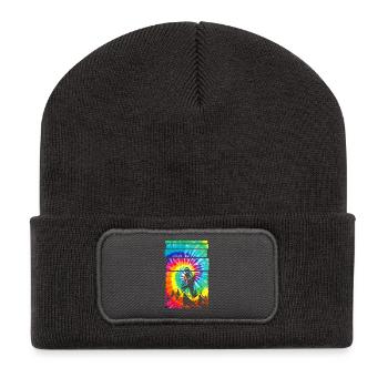 Mountain Nature Hiking Mountaineering - Recycled Patch Beanie - dark grey - Front