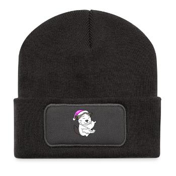 Katze Katzenrasse Ragdoll - Recycelte Patch Beanie - Dunkelgrau - Vorne