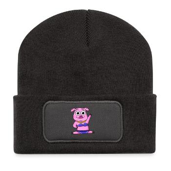 Pig - Recycled Patch Beanie - dark grey - Front