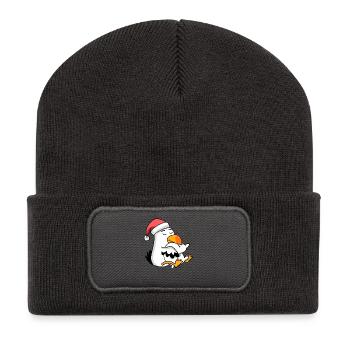 Seagull Christmas Sleep Sleep Sleep - Recycled Patch Beanie - dark grey - Front