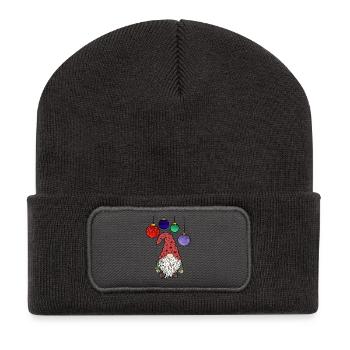 Christmas Gnome Christmas Elves - Recycled Patch Beanie - dark grey - Front