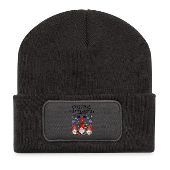Christmas Gnome Family - Recycled Patch Beanie - dark grey - Front