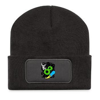 8th birthday - 8 years old Young astronaut - Recycled Patch Beanie - dark grey - Front