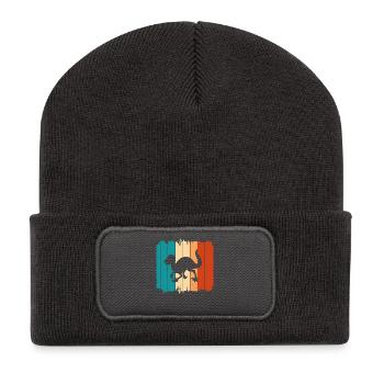 Velociraptor Dino Dinosaurs - Recycled Patch Beanie - dark grey - Front