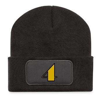 4,4 JAHRE,4. GEBURTSTAG,4 JAHRE,VIER - Recycelte Patch Beanie - Dunkelgrau - Vorne