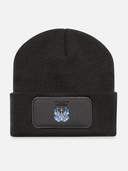 Nordsee - Recycelte Patch Beanie - Dunkelgrau