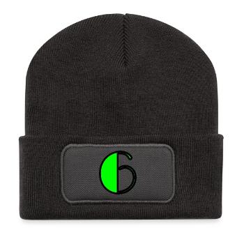 6 YEARS. 6th ANNIVERSARY. BIRTHDAY 6 YEARS. 6 - Recycled Patch Beanie - dark grey - Front