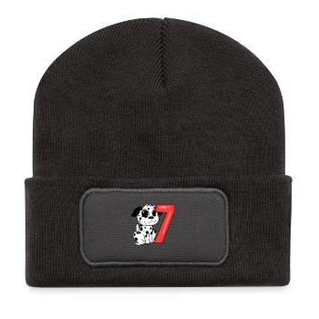 7 Birthday 7 years old with dog motif - seven - Recycled Patch Beanie - dark grey - Front