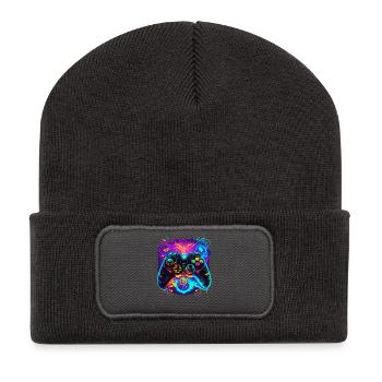 Power Graffiti Gaming Controller - Recycled Patch Beanie - dark grey - Front