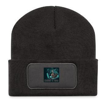 Programmier Wikinger - Recycelte Patch Beanie - Dunkelgrau - Vorne