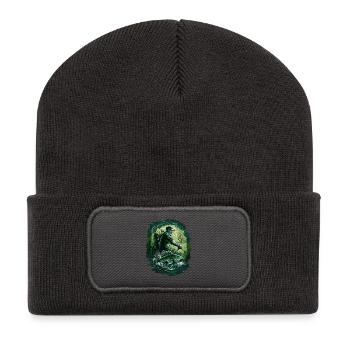 Fishermen fishing - Recycled Patch Beanie - dark grey - Front