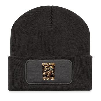 Hunters on an adventure - Recycled Patch Beanie - dark grey - Front