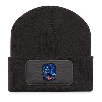 Spiritual Fox Magical Forest Landscape - Recycled Patch Beanie - dark grey - Front