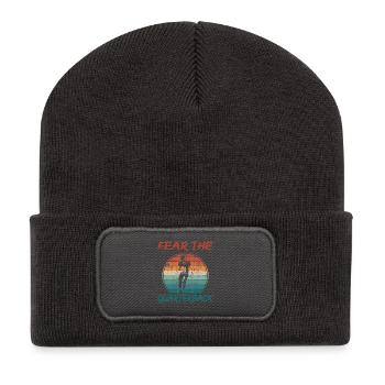 Quarterback American Football Retro - Recycelte Patch Beanie - Dunkelgrau - Vorne