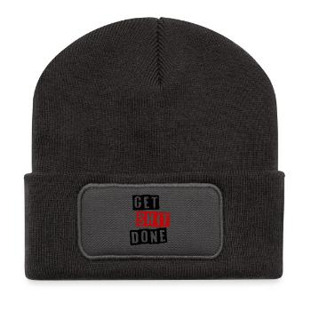 GET SHIT DONE - Recycelte Patch Beanie - Dunkelgrau - Vorne