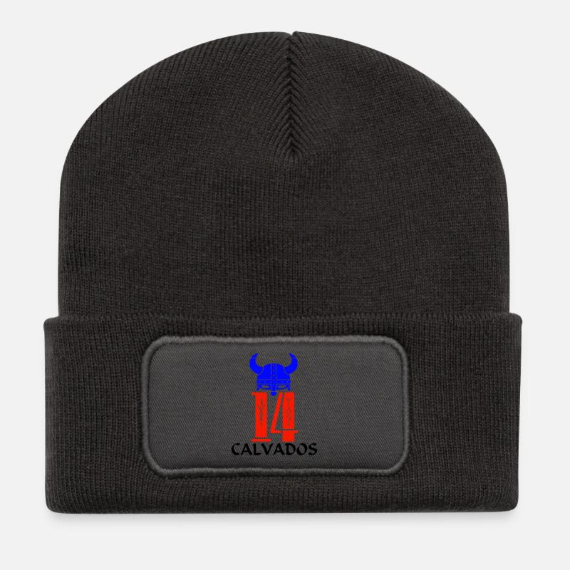 Calvados - Beanie recyclé à patch - charbon