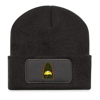Sonnenaufgang - Runen - Heimkehr - Recycelte Patch Beanie - Dunkelgrau - Vorne