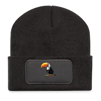 Toucan Rainforest South America Toucans Giant Toucan - Recycled Patch Beanie - dark grey - Front