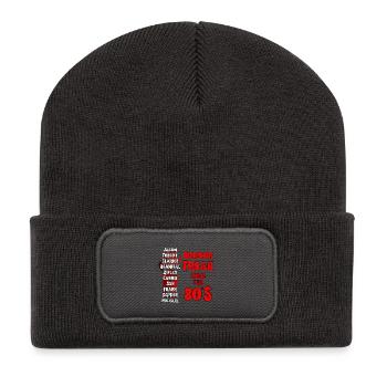 Chemise d’horreur pour les fans de films d’horreur - Beanie recyclé à patch - charbon - Devant