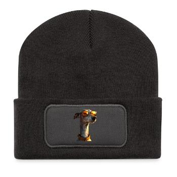 Greyhound Dog Lover Hunting Dog Love Greyhound - Recycled Patch Beanie - dark grey - Front