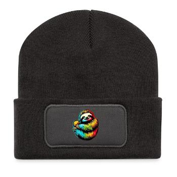 Paresse - Beanie recyclé à patch - charbon - Devant