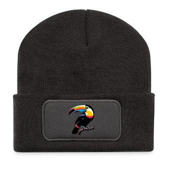 Toucan - Recycled Patch Beanie - dark grey - Front