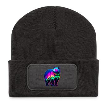 Ours - Beanie recyclé à patch - charbon - Devant
