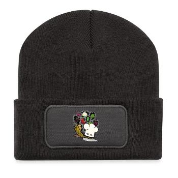 Escargot Cuisine Slime Carrière Chef Chefs Job - Beanie recyclé à patch - charbon - Devant