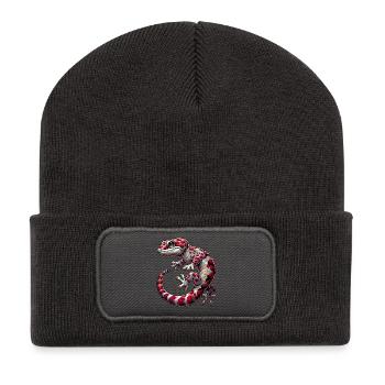 Gecko - Beanie recyclé à patch - charbon - Devant