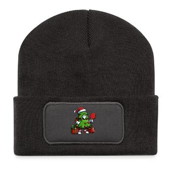 Table Tennis Christmas Tree Costume Christmas Tree - Recycled Patch Beanie - dark grey - Front