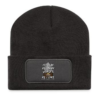 Church Organist Verses Musician Organ Funny - Recycled Patch Beanie - dark grey - Front