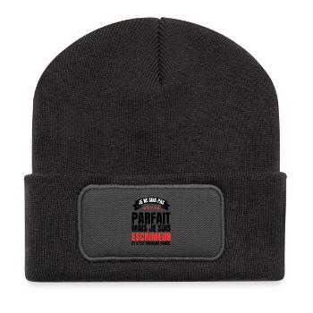 Je ne suis pas parfait mais je suis escrimeur - Beanie recyclé à patch - charbon - Devant