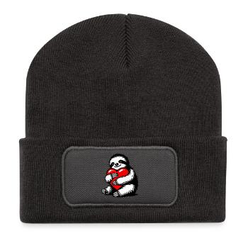 Paresse - Beanie recyclé à patch - charbon - Devant
