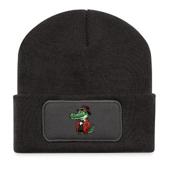 Crocodile Russian in Russian Russian Crocodiles - Recycled Patch Beanie - dark grey - Front